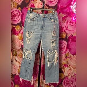 KanCan Light Blue Distressed Boyfriend Jeans